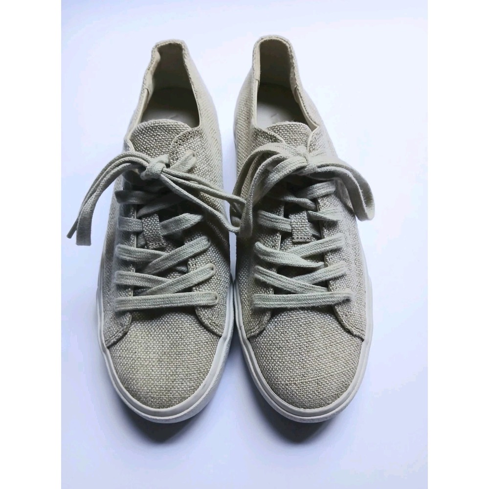 Vince Heaton Womens Shoes Natural Canvas Low Top Casual Sneakers Minimalist 5.5
